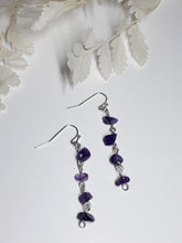 Load image into Gallery viewer, Amy Earrings - Amethyst chip